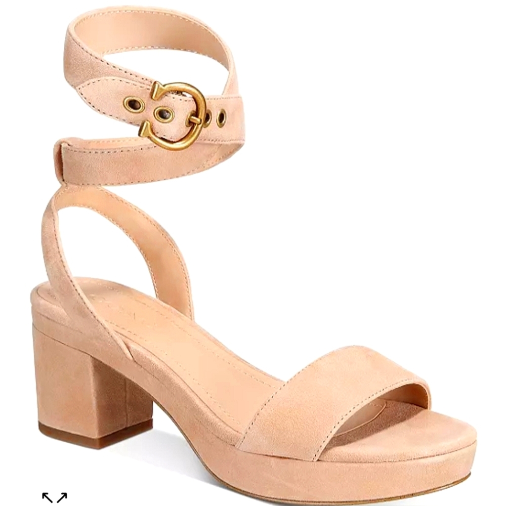 NWT$282 Coach Serena Block Heel Platform Sandal Heel Shoes Sz 10